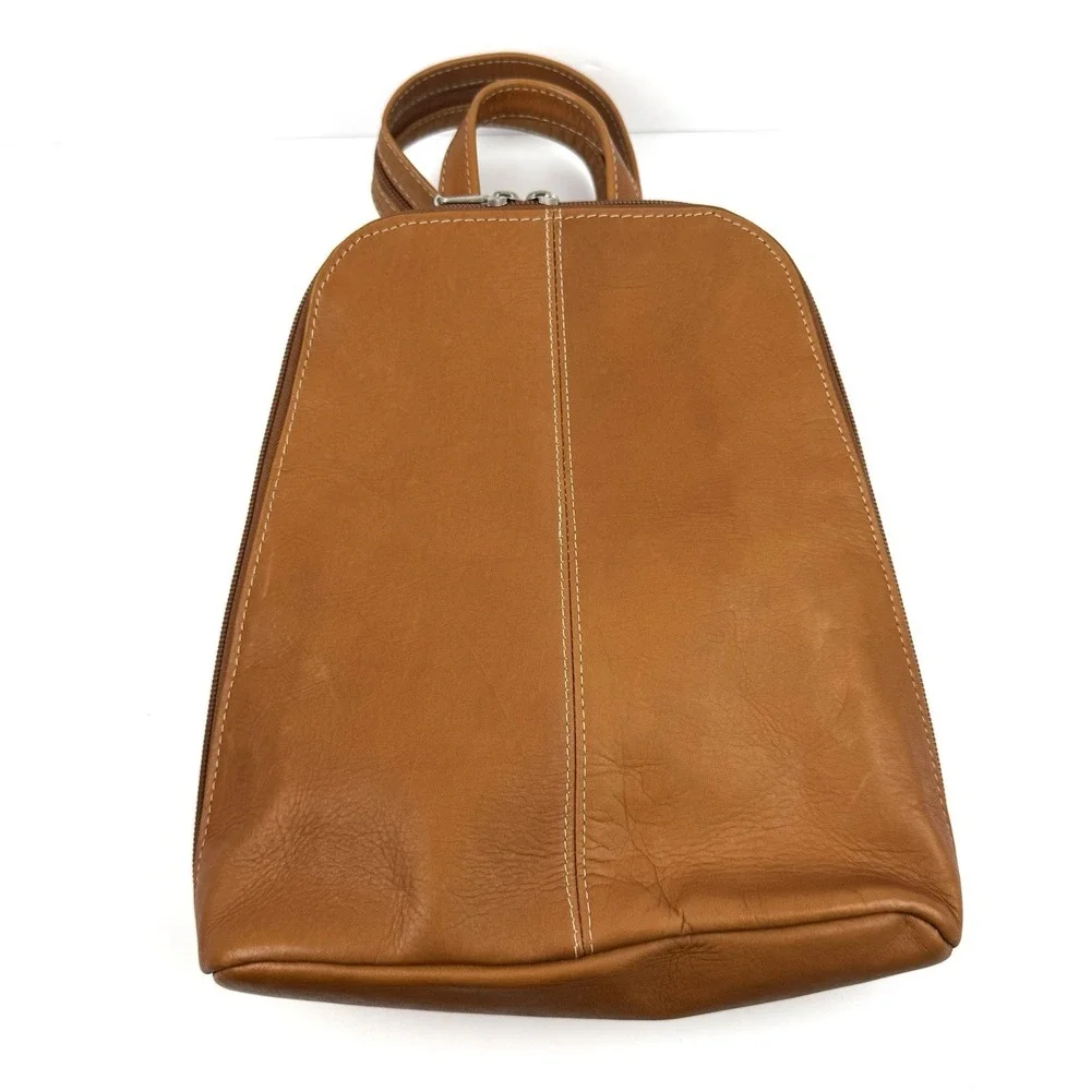 Colombian Convertible Backpack British Tan Leather Small Sling Chic Brand New